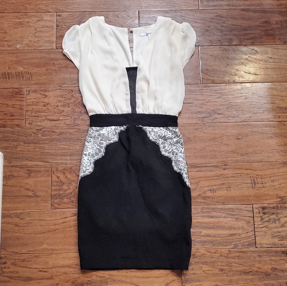 Black and Cream Formal Dress - Picture 2 of 3